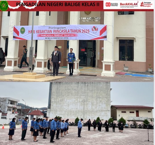 PENGADILAN NEGERI BALIGE SELENGGARAKAN UPACARA HARI KESAKTIAN PANCASILA TAHUN 2025 PENGADILAN NEGERI BALIGE SELENGGARAKAN UPACARA HARI KESAKTIAN PANCASILA TAHUN 2025